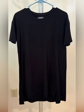 EILEEN FISHER Black Short-Sleeve Crewneck Tee